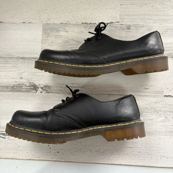 Dr. Martens Men’s Size 13 Lace Up Smooth Leather Oxford Shoes In Black